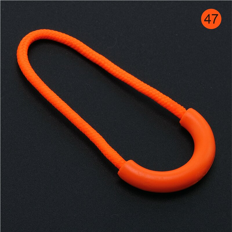 100Pcs Zipper Pull Cord Rope Pullers Zip Puller Replacement Ends Lock Zips Bags Clip Buckle Travel Accessories: orange