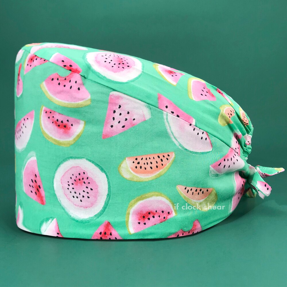 Ziekenhuis Scrubs Vrouwen Hoeden Pet Grooming Chirurgische Hoeden Tand Schoonheid Verpleging Hoed Multicolor Caps Met Zweet-Absorberende: 22083