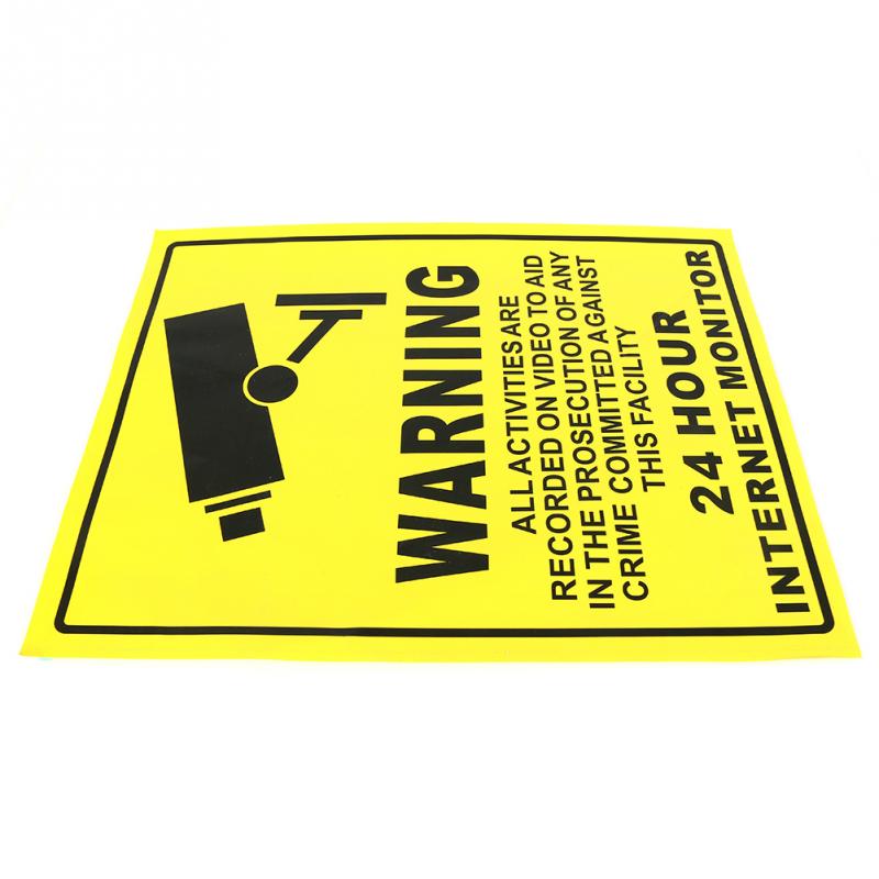 5PCS Waterproof Warning CCTV Camera Stickers / Signs / Labels