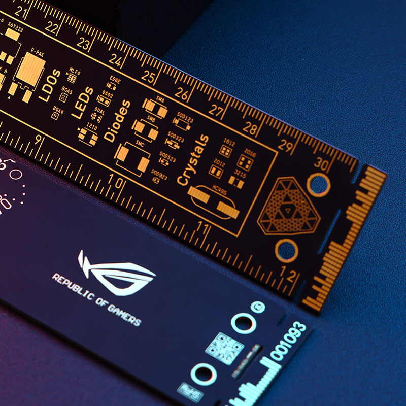 For NVIDIA/ROG Belief Ruler 30CM Gilded Paiting Republic of Gamers Faith PCB AMD/Intel Ruler DIY PC Accessories Measure Tool