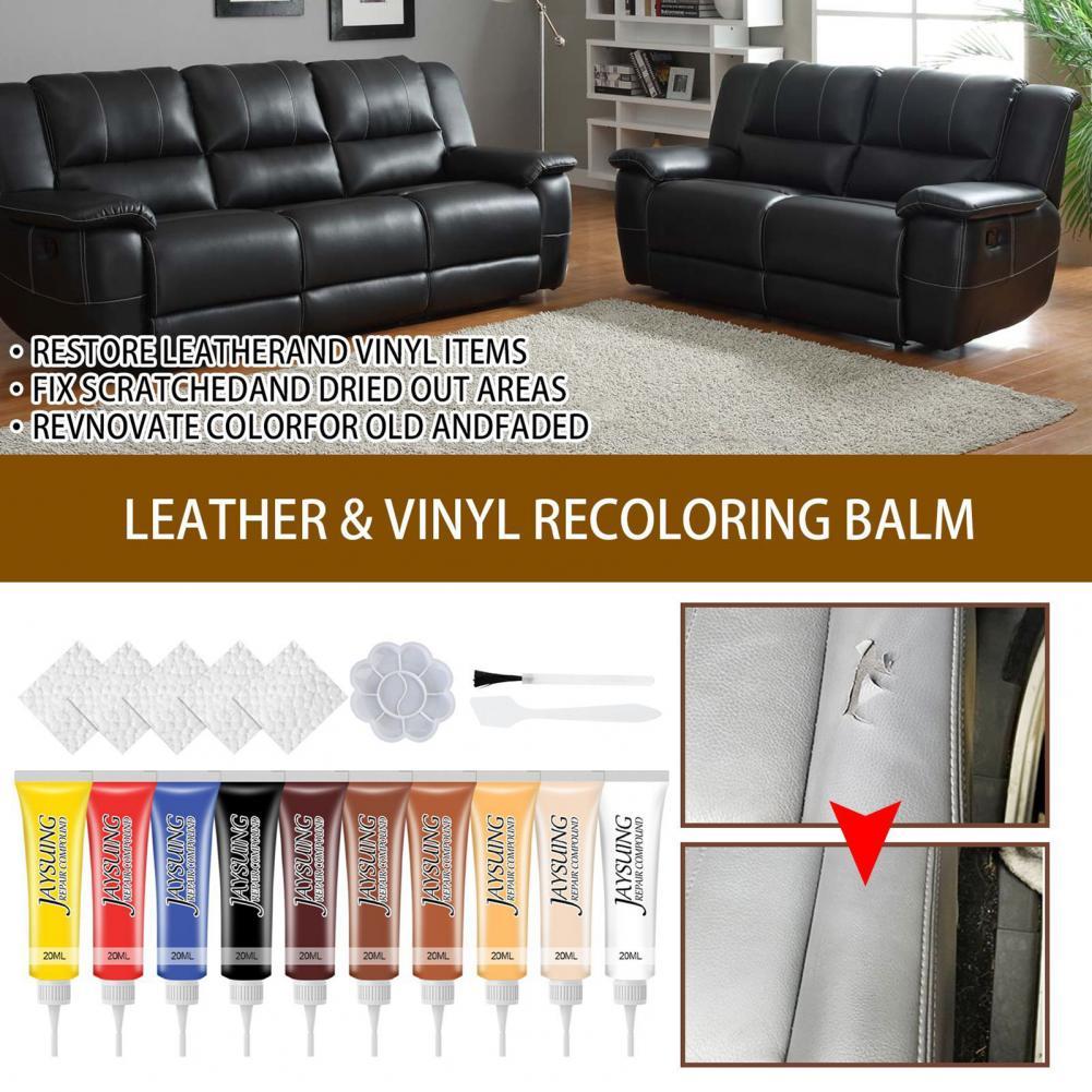 Eco-friendly Useful Aged Restored Leather Repair Gel Safe Leather Recoloring Balm No Odor for Seat