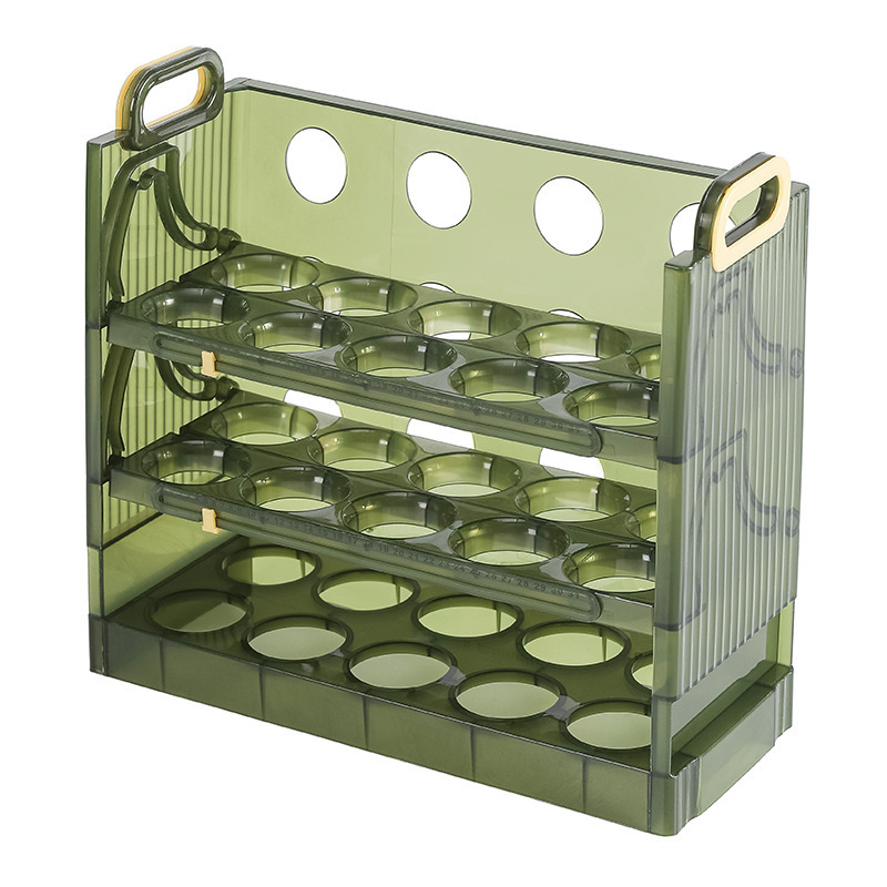 30 Roosters Ei Opbergdoos Koelkast Omkeerbare Kartonnen Huis Keuken Lade Multi-Layer Rack Organizer Timing Houder Container Bak: violet