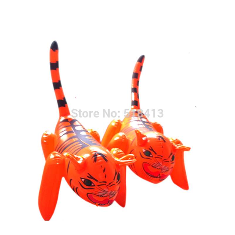 Opblaasbare Dier Pvc Kleine Tijger Opblaasbare Dieren Kleuterschool Kinderen Cognitieve Cartoon Plastic Sport Outdoor Speelgoed