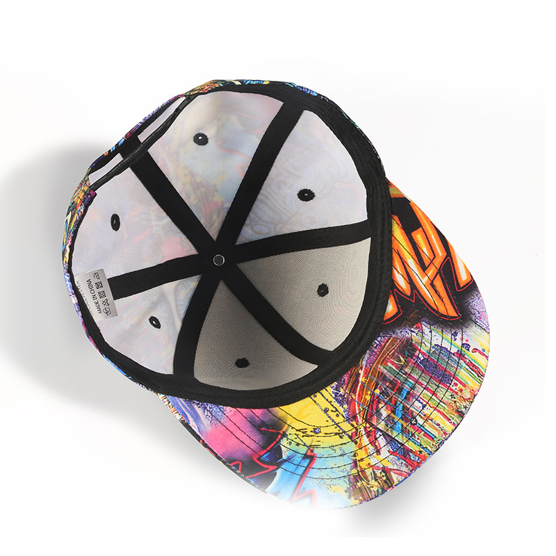 Chapeau Hip hop à bord plat avec graffiti 3D pour femme et homme, casquette de baseball, seau à motif de dessin animé, panama
