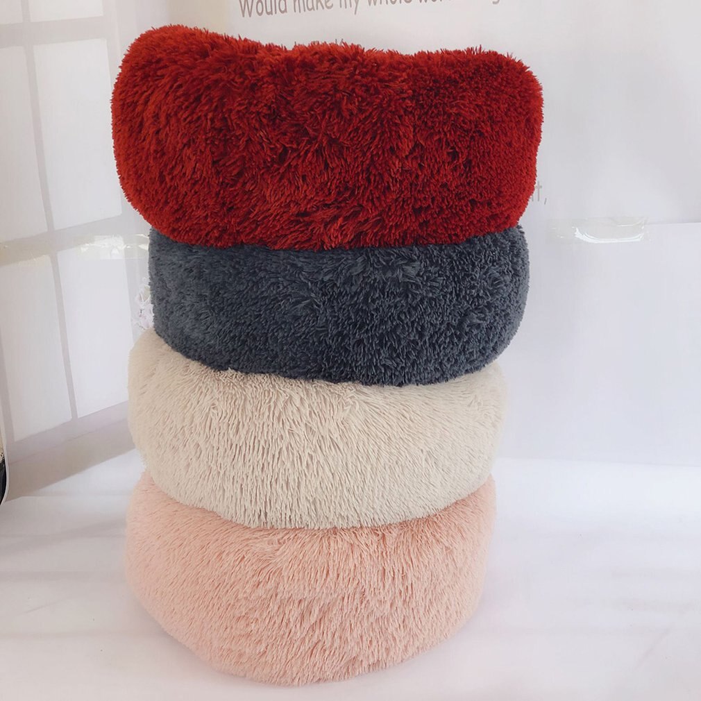 Pluche Kat Bed Huis Zachte Lange Pluche Beste Hond Bed Voor Honden Producten Nest Winter Warme Slaapzak Kat Huisdier bed Mat Kat Huis