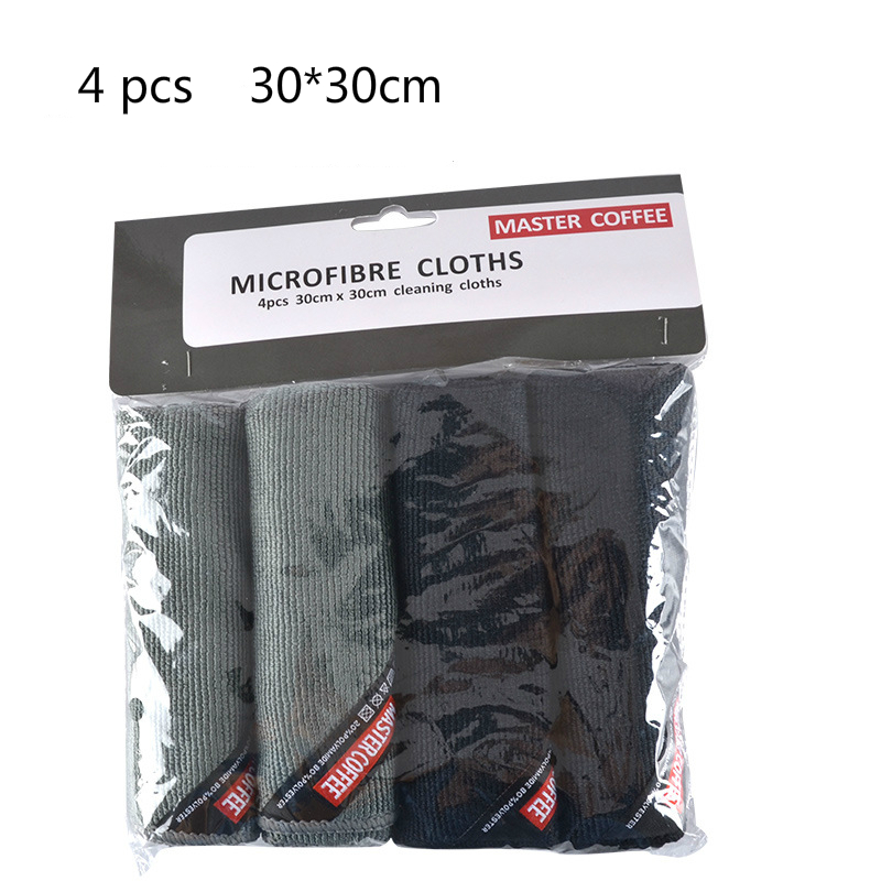 Super Absorbent Towel Barista Towel Rag Bar Coffee Machine Cleaning Cloth Tableware Household Cleaning Towel Kichen Tools: 4pcs set 1