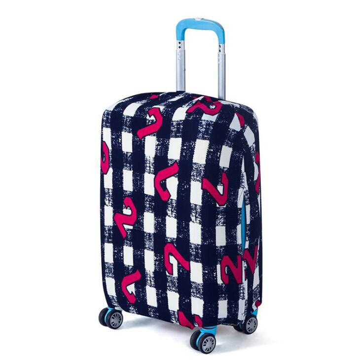 Wehyah Stretch Luggage Cover Suitcase Covers Travel Accessories Printed Striped Dust Cover 18&#39;&#39;-20&#39;&#39; Protective Case Solid ZY133: 10