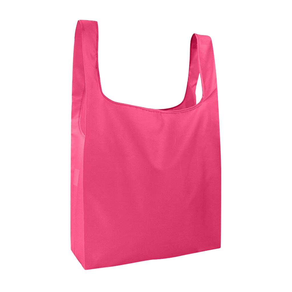 Dames opvouwbare boodschappentas herbruikbaar eco groot unisex stof non-woven schoudertassen tote boodschappentassen stoffen tas  #50: Roze 