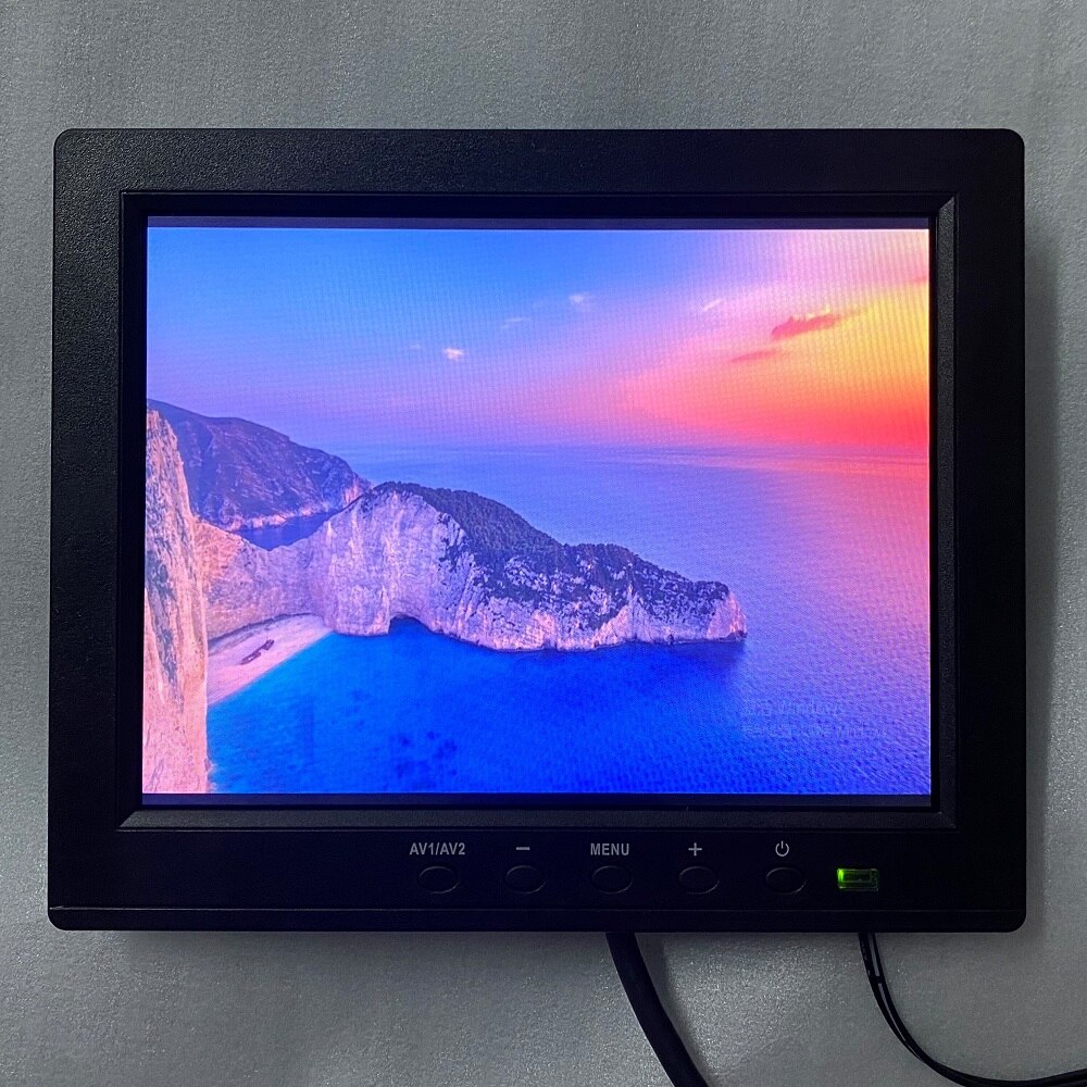 8 Inch Draagbare Lcd Monitor 1024X768 4:3 Hd Spiegel Flip Display Vga/Av/Bnc/Usb/Hdmi Compatibel Met Ingebouwde Luidspreker