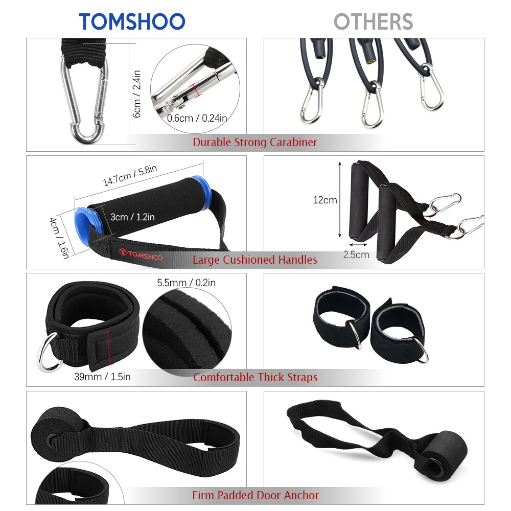 Bandas de resistencia para Fitness, juego de banda de resistencia, 17 Uds., banda de Fitness, Yoga, gimnasio, ejercicio, banda de goma elástica, juego de correas en el tobillo