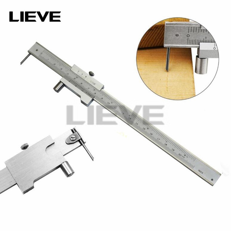 0-200mm Marking Vernier Caliper With Carbide Scriber Parallel Marking Gauging Ruler Measuring Instrument Tool send 1ps needle