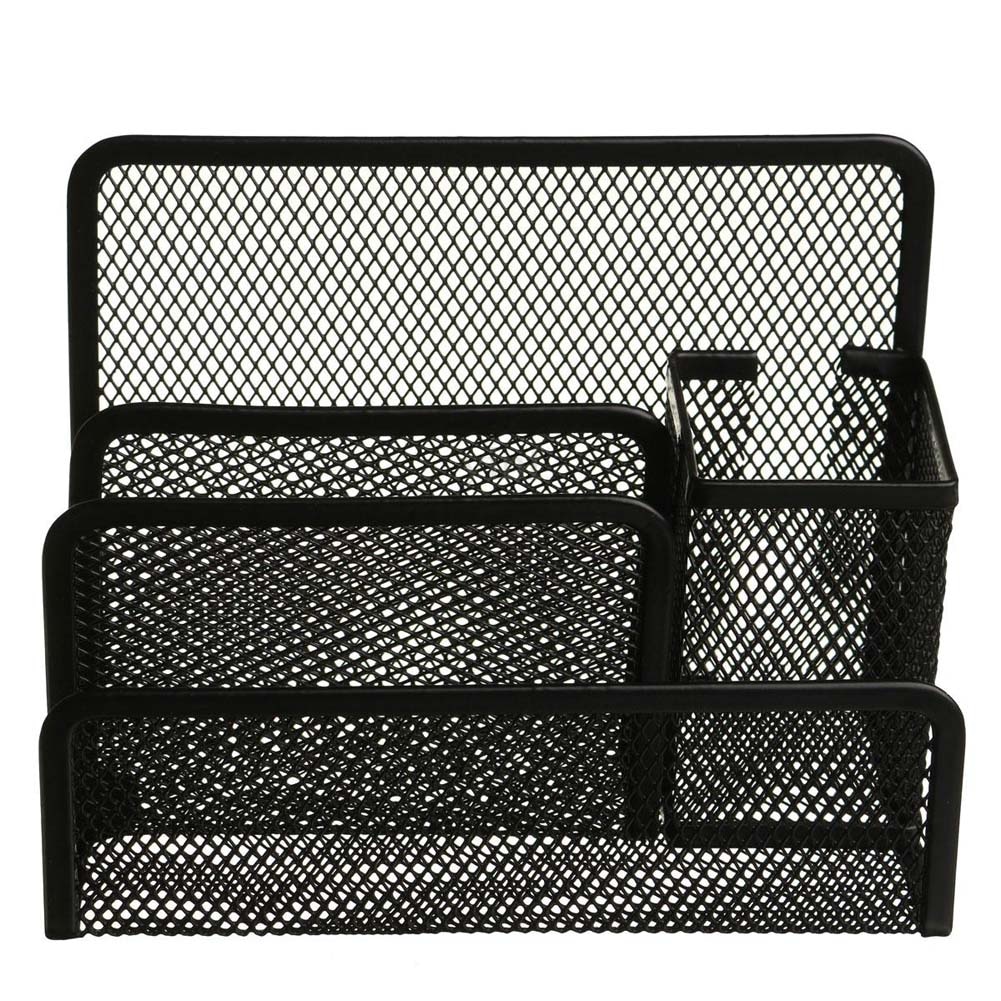 17.5*9*12.5CM Desktop File Holder Metal Mesh File Box Block Data Rack Document File Bar Box Storage Shelves Office Organizer