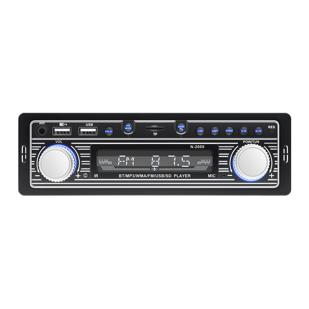 Bil bluetooth  mp3 -afspiller, enkeltspindelmaskine, bilradio, dobbelt usb-opladning, tf-afspiller