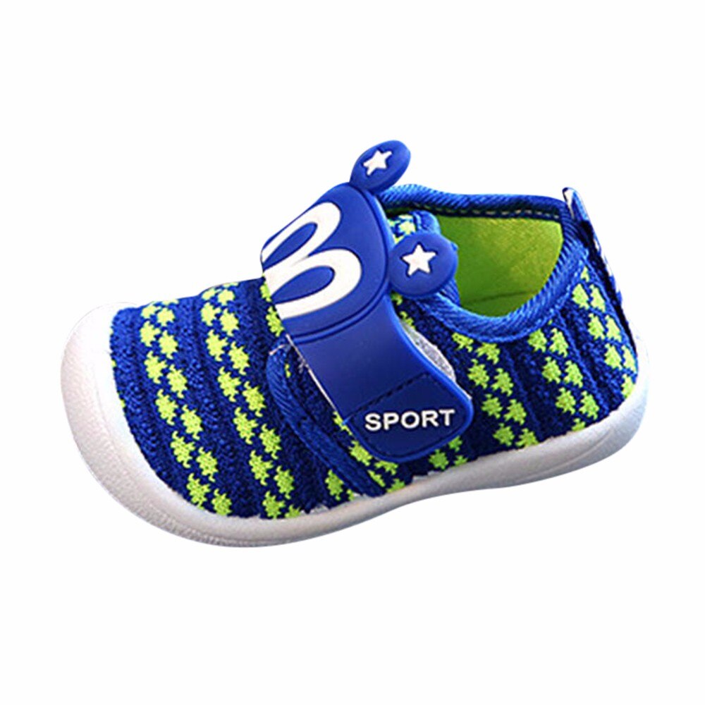 Oreilles de lapin dessin animé chaussures enfant en bas âge enfants bébé étoile grinçant unique chaussures Sneaker doux doux fourmi-slip enfant en bas âge chaussures ayakkabi: Blue / 21