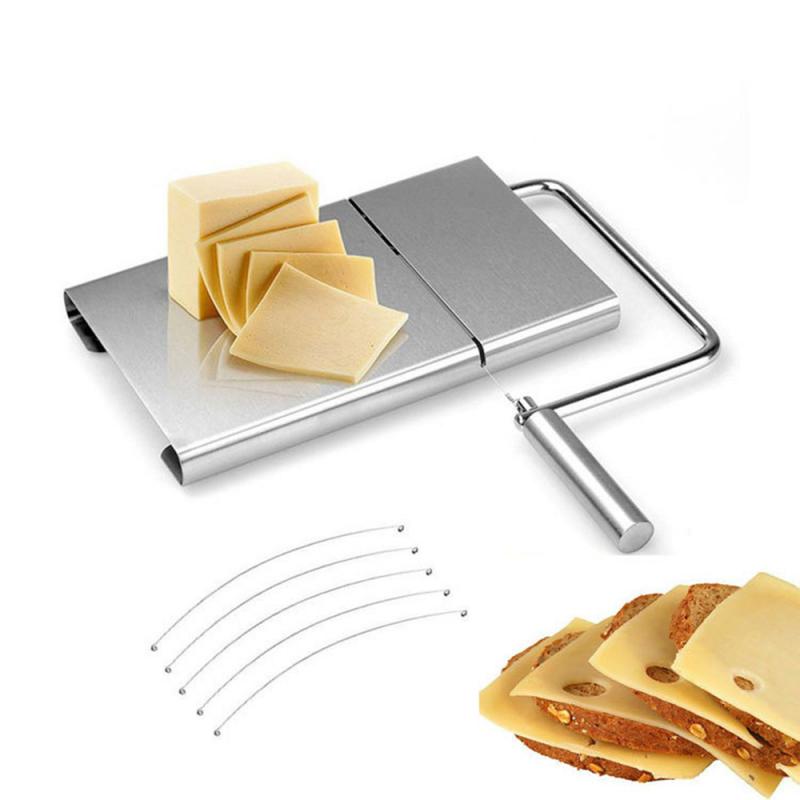 Cortador de mantequilla de queso, tabla de cortar, herramienta de mano de cocina, alambre de acero inoxidable, cortador de queso, accesorio de cocina