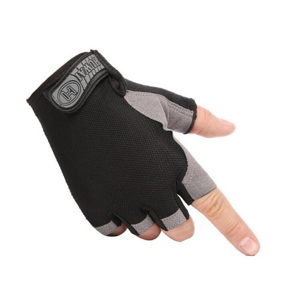 Cycling Gloves Bicycle Gloves Non-slip Impact Breathable Half Finger Bike Gloves Short Sports Gloves Accessories for Men Women: Black M