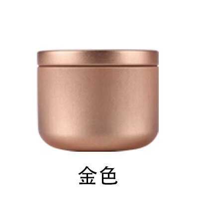 Tea can travel portable flower tea packaging sealed cans metal trumpet black tea small tea cans tin box: Gold