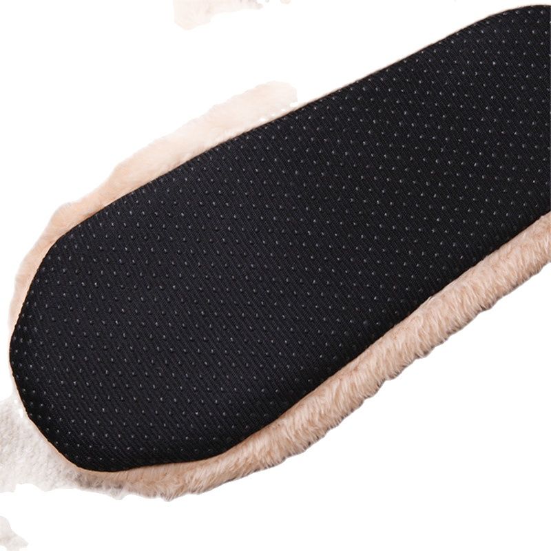 Suihyung Vrouwen Slippers Winter Warm Pluche Indoor Vloer Sokken Zachte Katoenen Schoenen Leuke Boog Dames Bont Slides Home Pluizige Slip op
