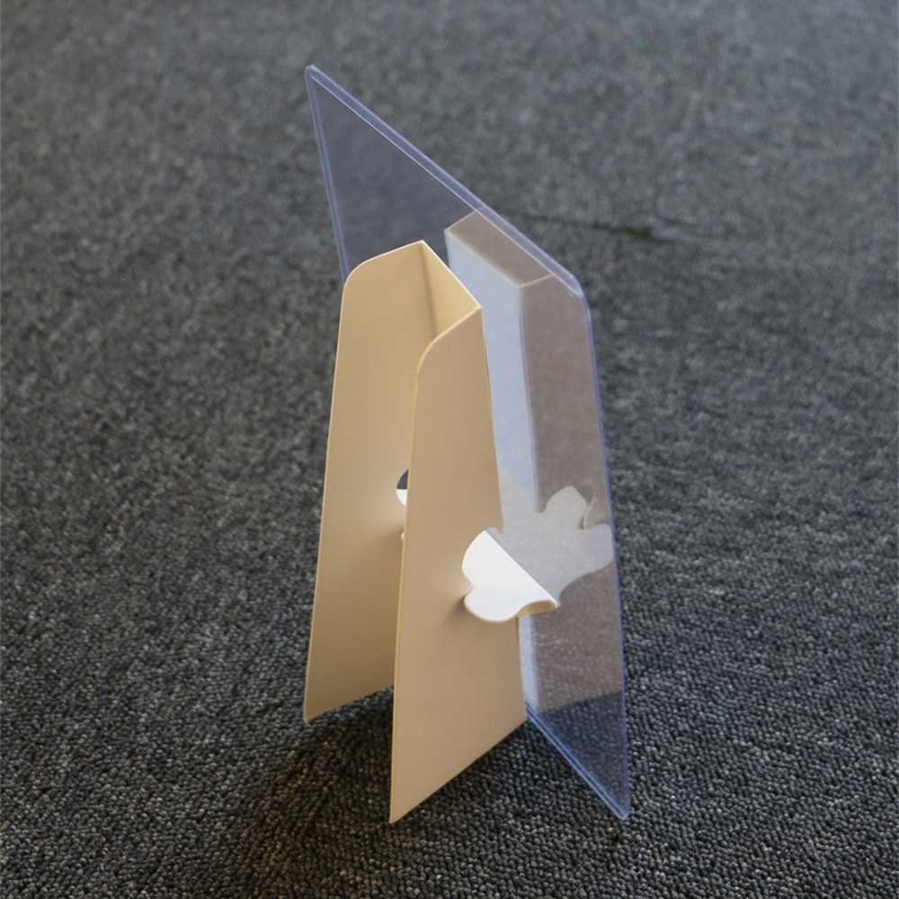 A4 Karton Display Schildersezel Terug Desktop Teken Houder Stand Mouwen Pvc Clear Label Cover Prijskaartje Pouch Ad Banner Frame