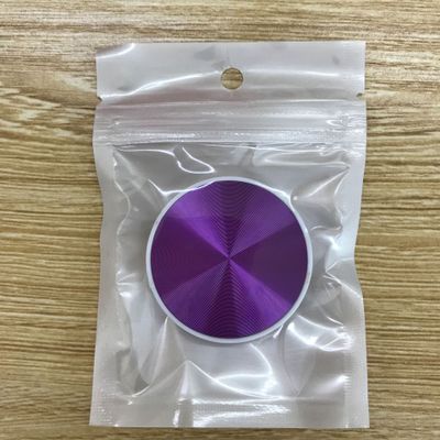 1 pçs placa de metal bolso redondo telefone móvel dobrável suporte de estiramento suporte do telefone suporte: folding purple