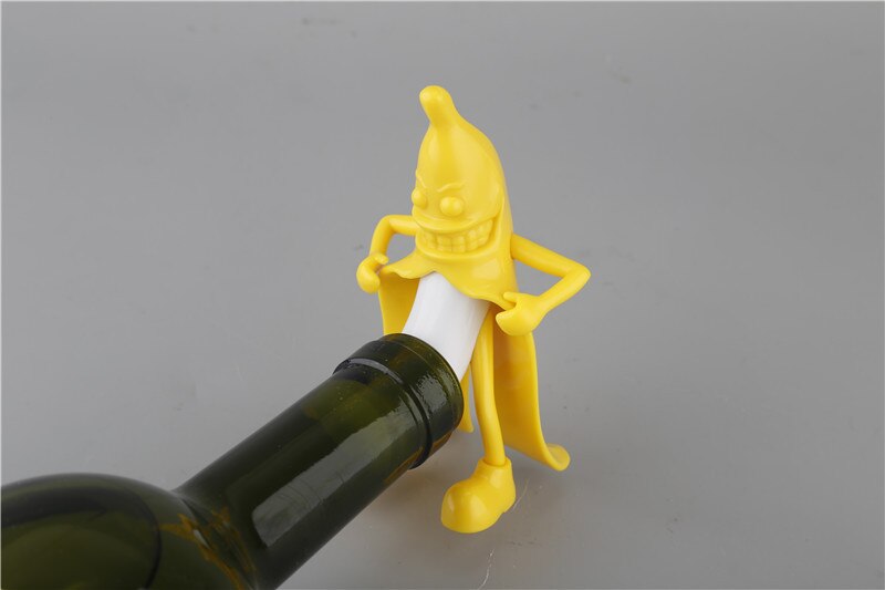 Banaan Wijn Verzegelde Hoofd Creatieve Wijn Stopper Banaan Plastic Kurken Ruime Versheid Plug