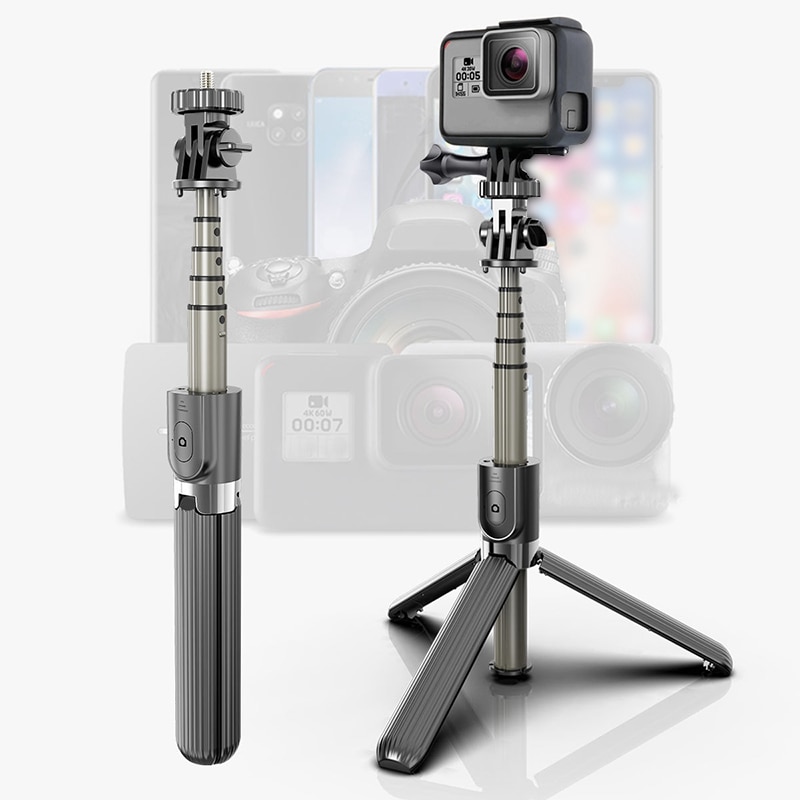 Wireless Selfie Stick Extensible Collapsible Monopod Bluetooth Selfie Stick Tripod