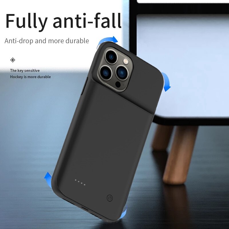Batterijladerhoes voor iPhone 13 Pro Max hoesje batterijpakket Siliconen oplaadpowerbank voor iPhone 13 Mini hoesje met batterij