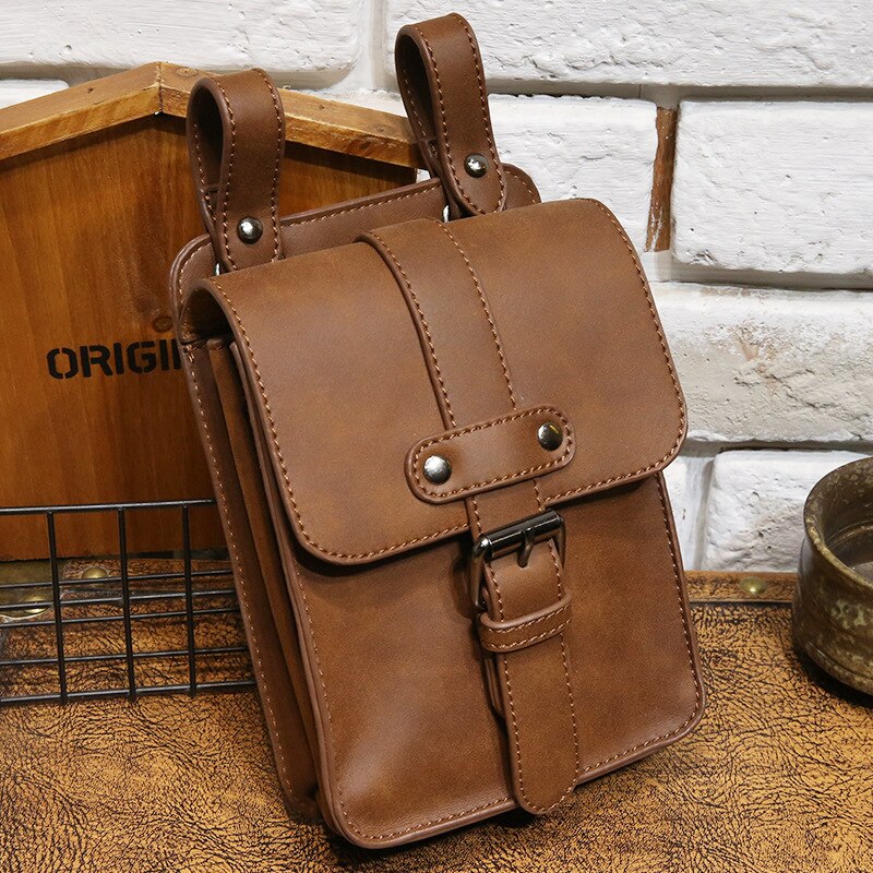 Multi-functional Single-shoulder Small-pocket Change Mobile Phone Bag for Men's Single-shoulder Small-bag for Men and Women