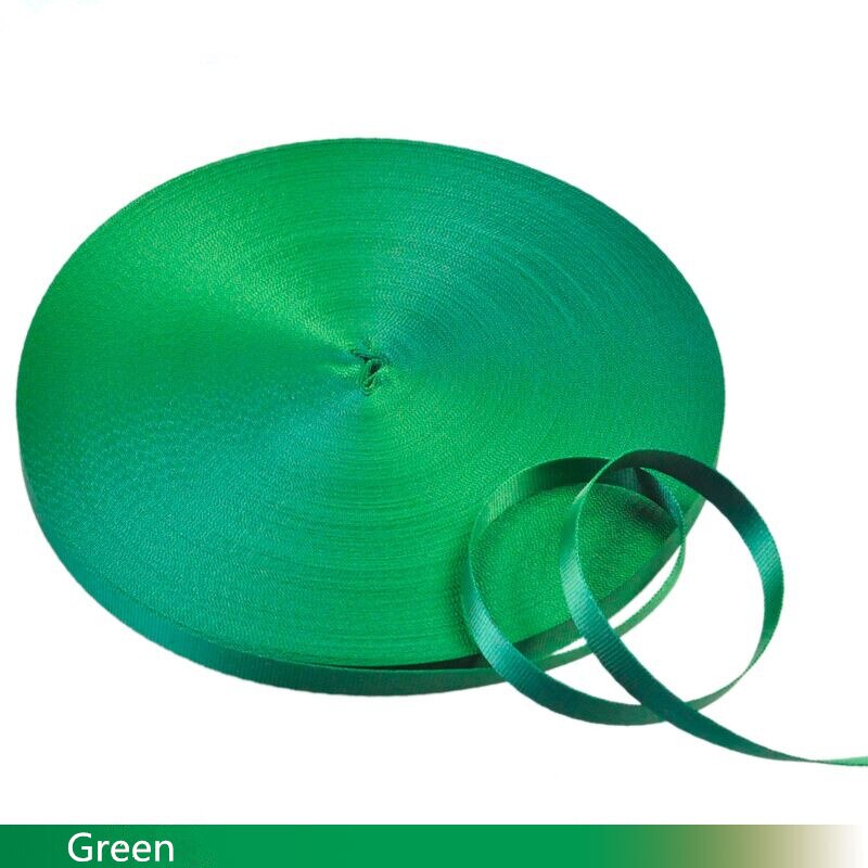 50Yards 3/8''(10mm) Colorful Strap Nylon Webbing plain weave Knapsack Strapping Sewing Bag Belt Accessories: Green