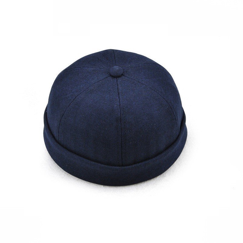 JAMONT – chapeau rond unisexe de Style chinois pour hommes, casquette de Couple à bride, couleur unie, à la , miki,