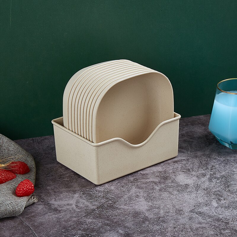 Dishes, Plastic Dining Table, Put Dishes, Bone Dishes, Spit Bone Dishes, Small Dishes, Trash Dishes: Light Green