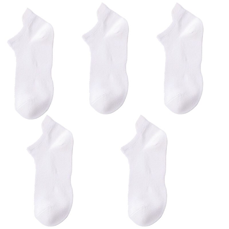 5 Pairs Zomer Mannen 100 Katoen Korte Mesh Sokken Man Harajukcomfortable Effen Kleur Casual Enkelsok Mannelijke Netto Sneaker Sok: s2