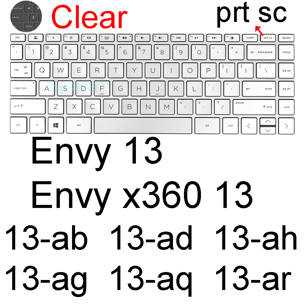 Housse de clavier pour HP ENVY 13 13-BF 13-AY 13-AR 13-BA X360 13-BD 13-AG 13-AH 13-AQ 13-M 13-D, étui de protection en Silicone 13.3: Rose