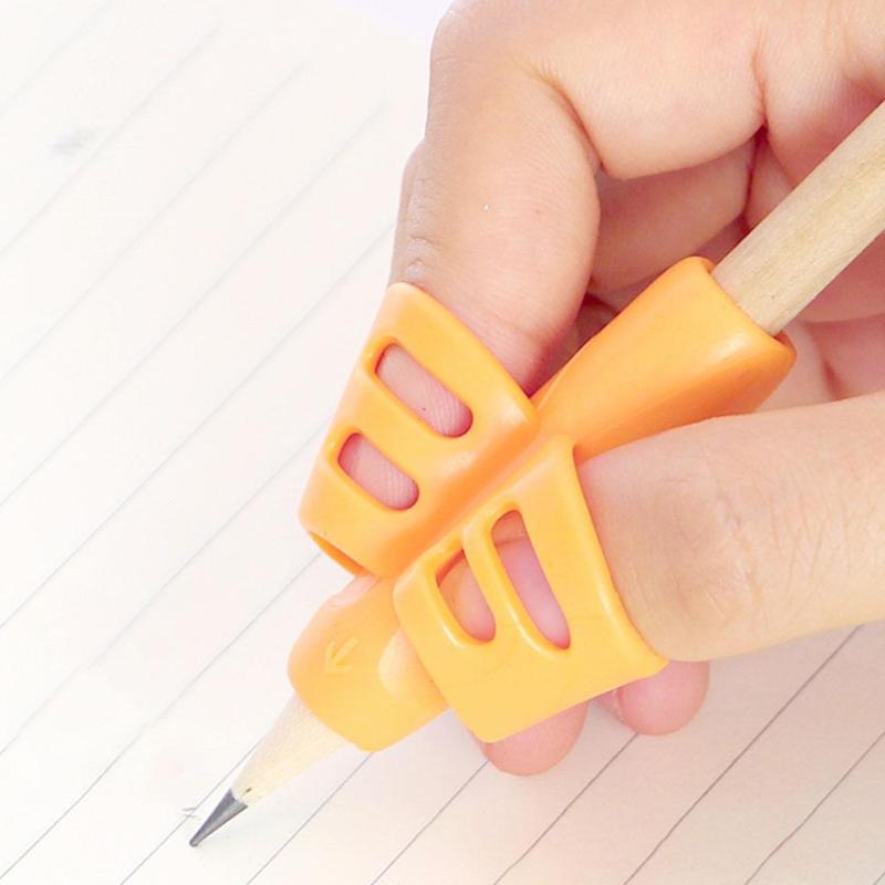 3 stk blyant indehavere en pen korrektion skrivning hjælp greb kropsholdning silikone korrektion værktøjer praksis enhed stillinger greb