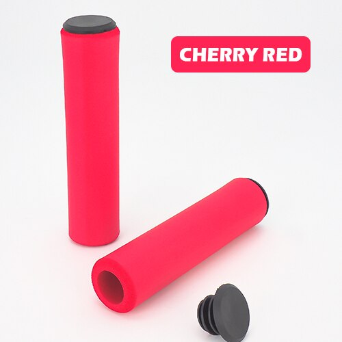 Luva de silicone para guidão de bicicleta, acessório para ciclismo à prova de choque, manoplas macias de bicicleta mtb com 18mm: Red Bike Grips
