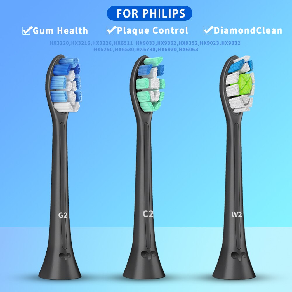 C2 W2 G2 Tandenborstel Heads Fit Voor Phillips Sonicare Elektrische Tandenborstel Plaque Controle, Diamondclean, Flexcare, Kauwgom Gezondheid
