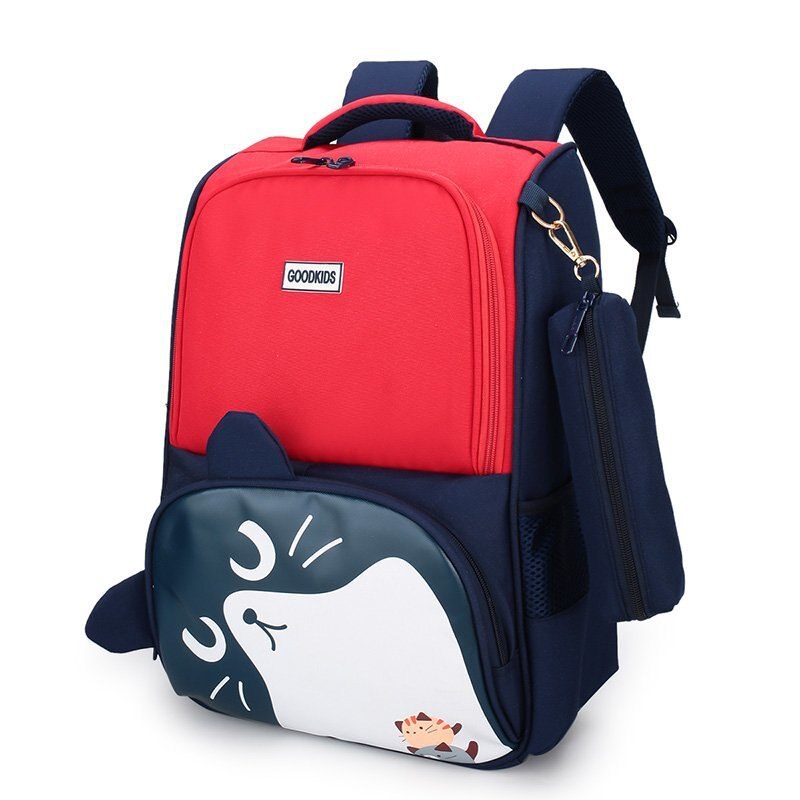 Mooie Kat Oren Student Kinderen Schooltassen Meisjes Jongens Kids Primaire Mochila Escolar Cartable Enfant Grade 1-3-5: E