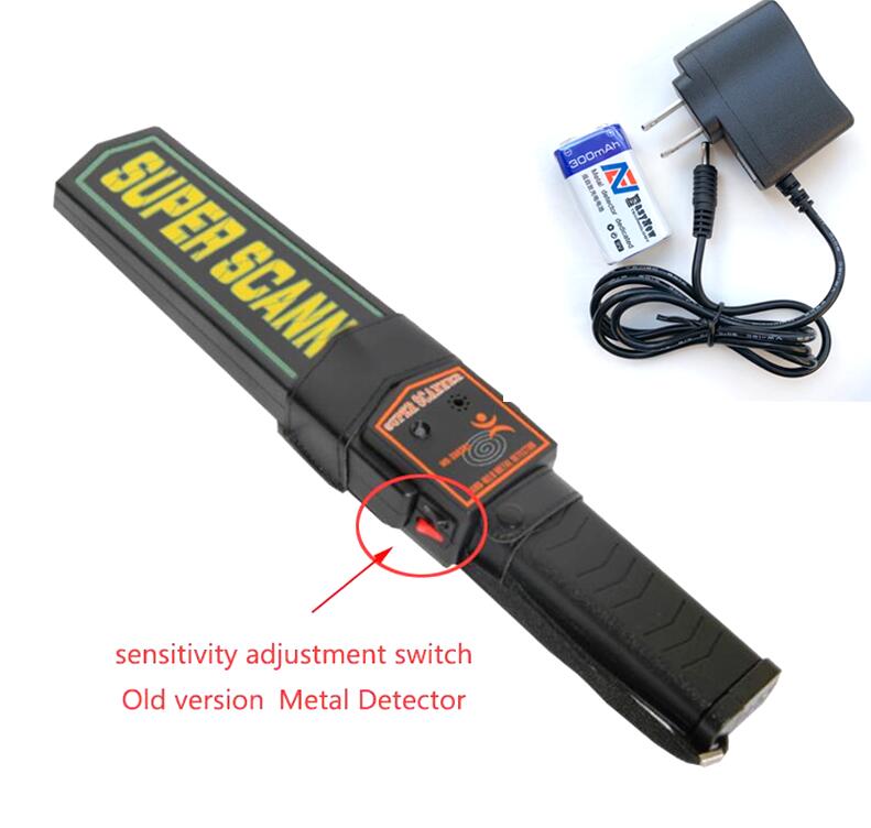 Détecteur de métaux + batterie rechargeable 9v + chargeur, Scanner de sécurité portable, Super outil de mesure électronique, recherche de corps: old version kit