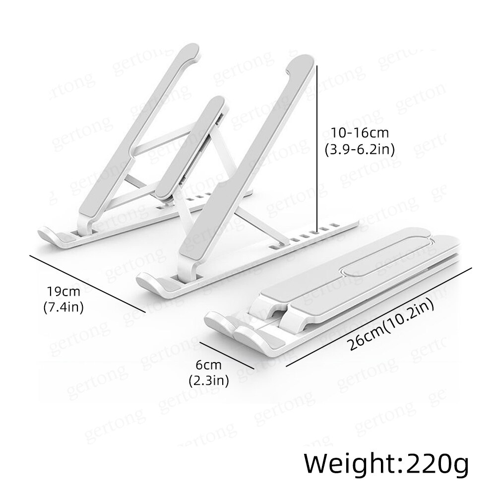 Support d'ordinateur Portable réglable pour MacBook support pour ordinateur Portable support de support de tablette en Aluminium pliable support d'ordinateur Portable pour ordinateur Portable