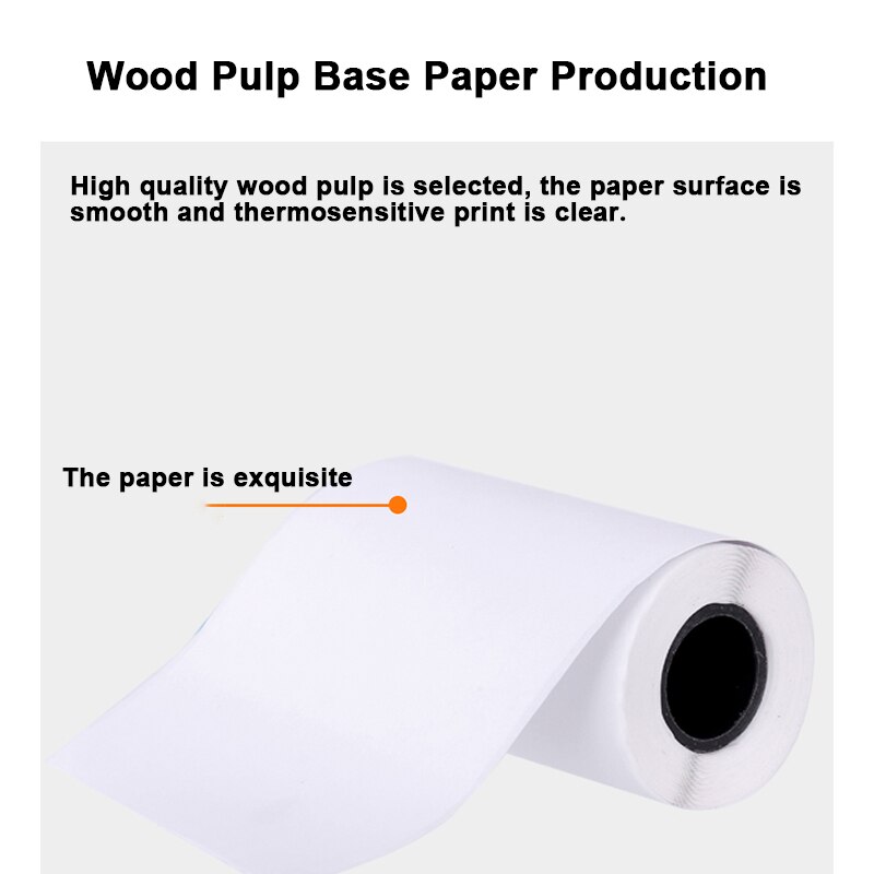 5 Rolls 57x30mm Colorful Thermal Paper Printable Sticker Paper Roll Direct Thermal Paper for Mini Pocket Thermal Printer