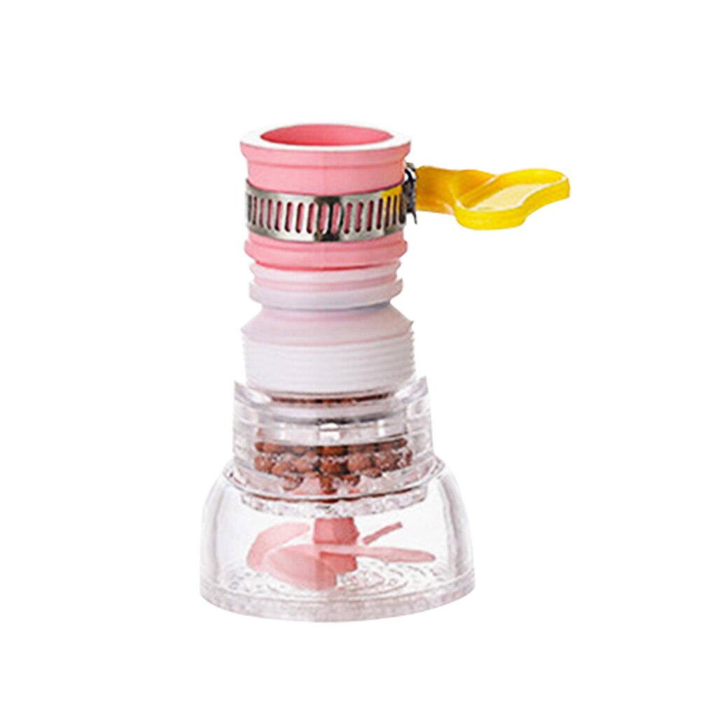 Easy Install Kitchen Tap Nozzle Healthy Universal Bathroom Sprayer Attachment 360 Degree Rotating Faucet Water Filter Purifier: Pink