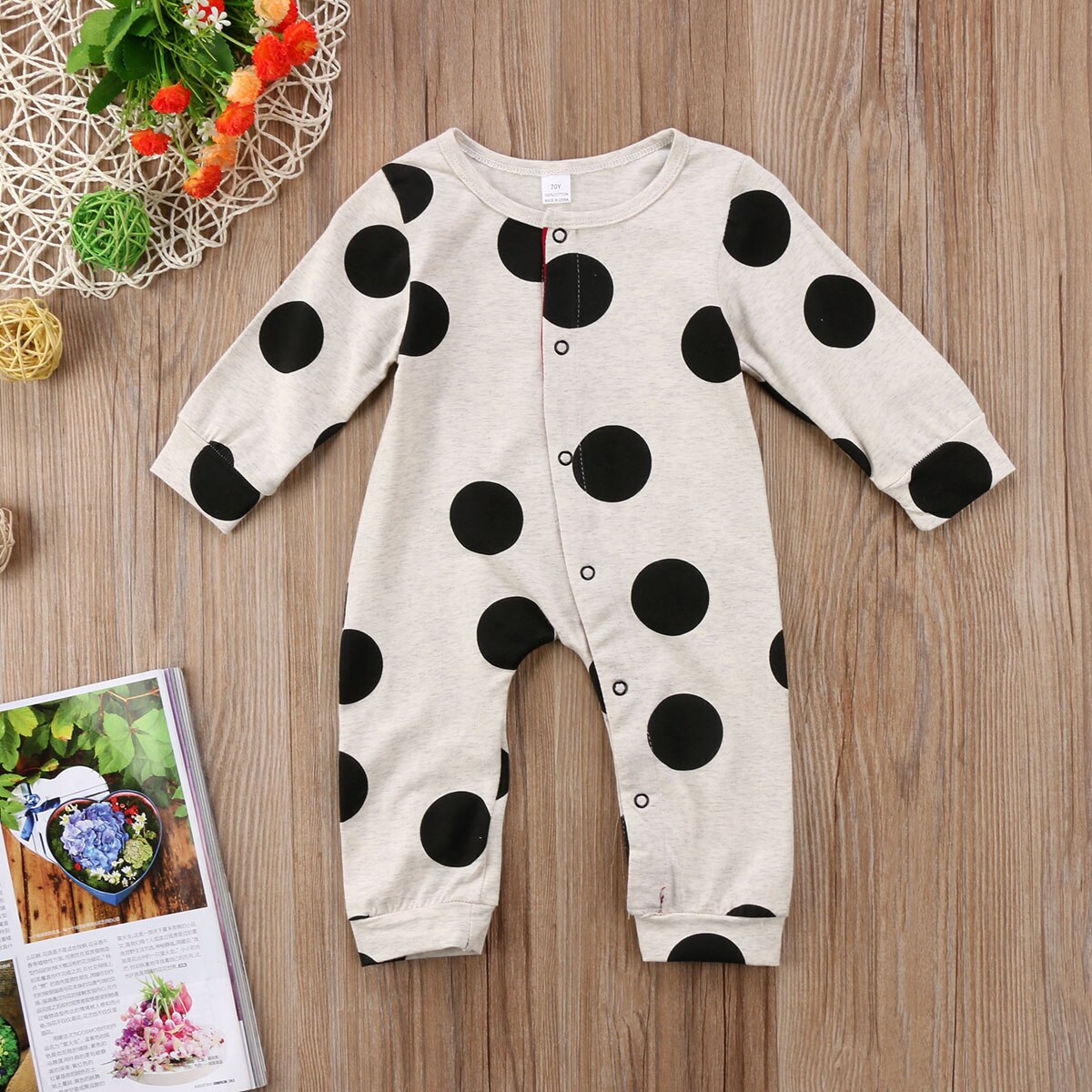Baby Clothing Newborn Baby Boy Girls Polka Romper Polka Dot Jumpsuit One-pieces Outfits Clothes