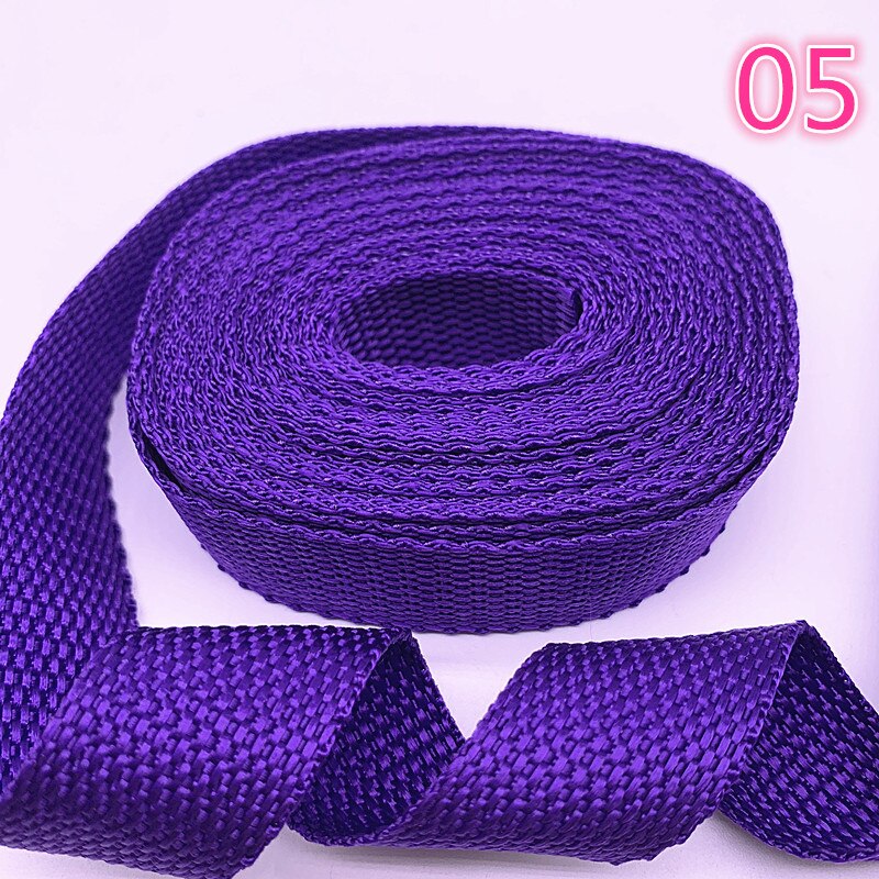 DIY 3 Yards Length 1 Inch (25mm) Width Nylon Webbing Strapping many Color: 05
