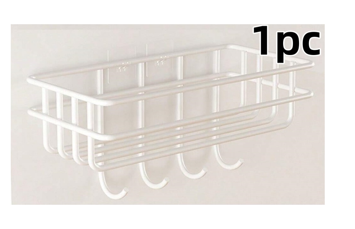 Estante de baño, estantes de almacenamiento de esquina montados en la pared, soporte para champú, estante de hierro, escurridor de ducha, organizador de accesorios de cocina: Amarillo claro