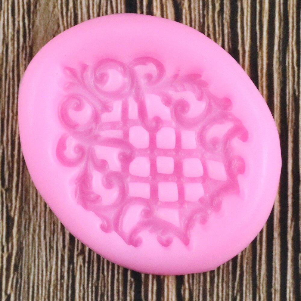 Moldes de silicona con relieve de rejilla 3D, moldes medallistas para cupcakes, moldes para decorar pasteles, herramientas de caramelo, arcilla, moldes de pasta de goma de Chocolate