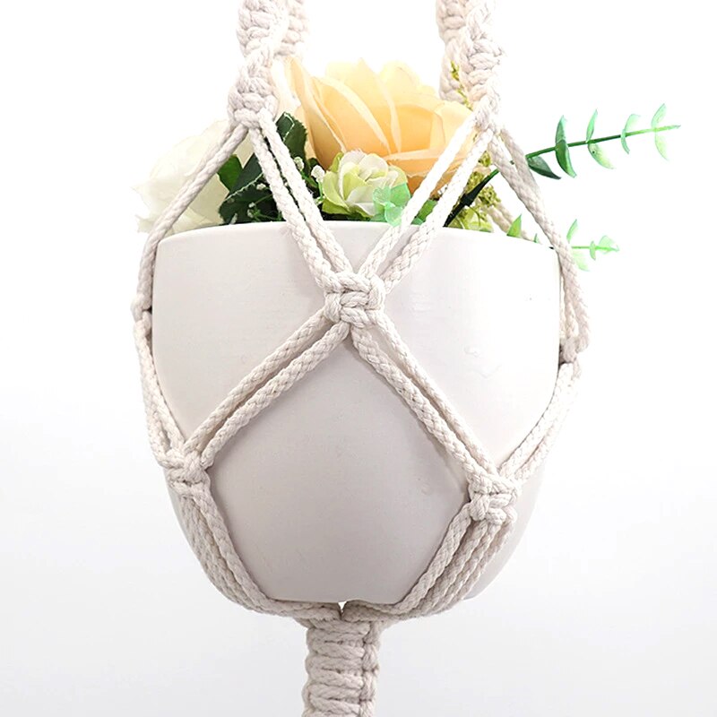 100% handmade hanging baskets flower pot plant holder macrame plant hanger indoor wall hanging planter plant basket holder