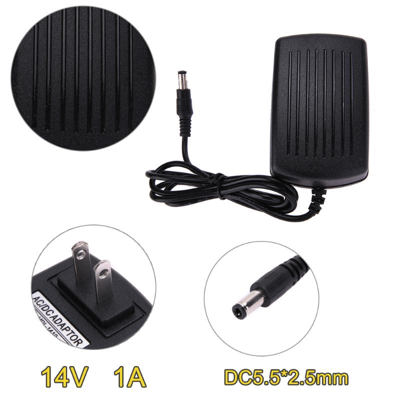 Dc14v 1a adapter  ac 100v-240v til  dc 14v omformer strømadapter 5.5*