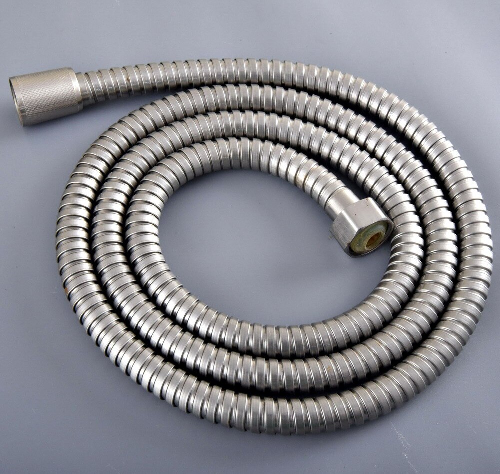 Brushed Nickel Shower Hose 1.5m Flexible Plumbing Hose Bathroom Shower Hose Water Plumbing Nhh135