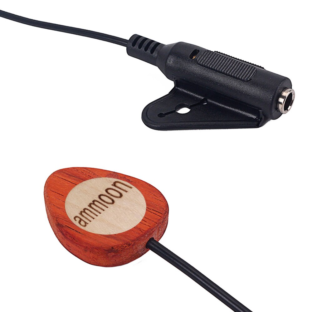 ammoon Mandolin Guitar Pickup Wood Piezo Contact Microphone Pickup 6.35mm Port for Guitar Ukulele Violin Banjo Mandolin