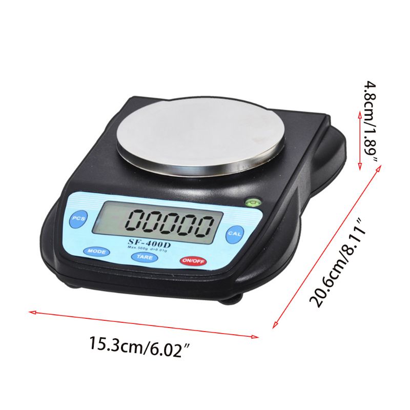 SF-400D Analytical Balance Lab Electronic Digital Scale 500g/0.01g Black